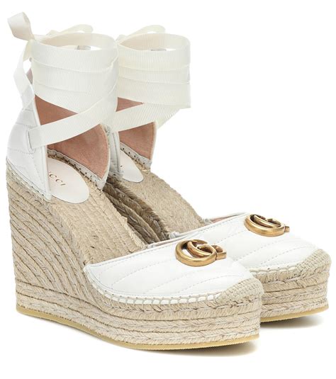 gucci espadrille wedge replica|GUCCI Wedge Open Toe Suede Beige Espadrille Heel 3.5 in .